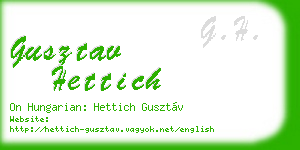 gusztav hettich business card