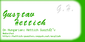 gusztav hettich business card